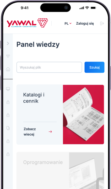 Panel wiedzy Yawal S.A. zapewnia dostęp do katalogów, certyfikatów, oprogramowania i dokumentacji, ułatwiając klientom szybkie wyszukiwanie kluczowych informacji.