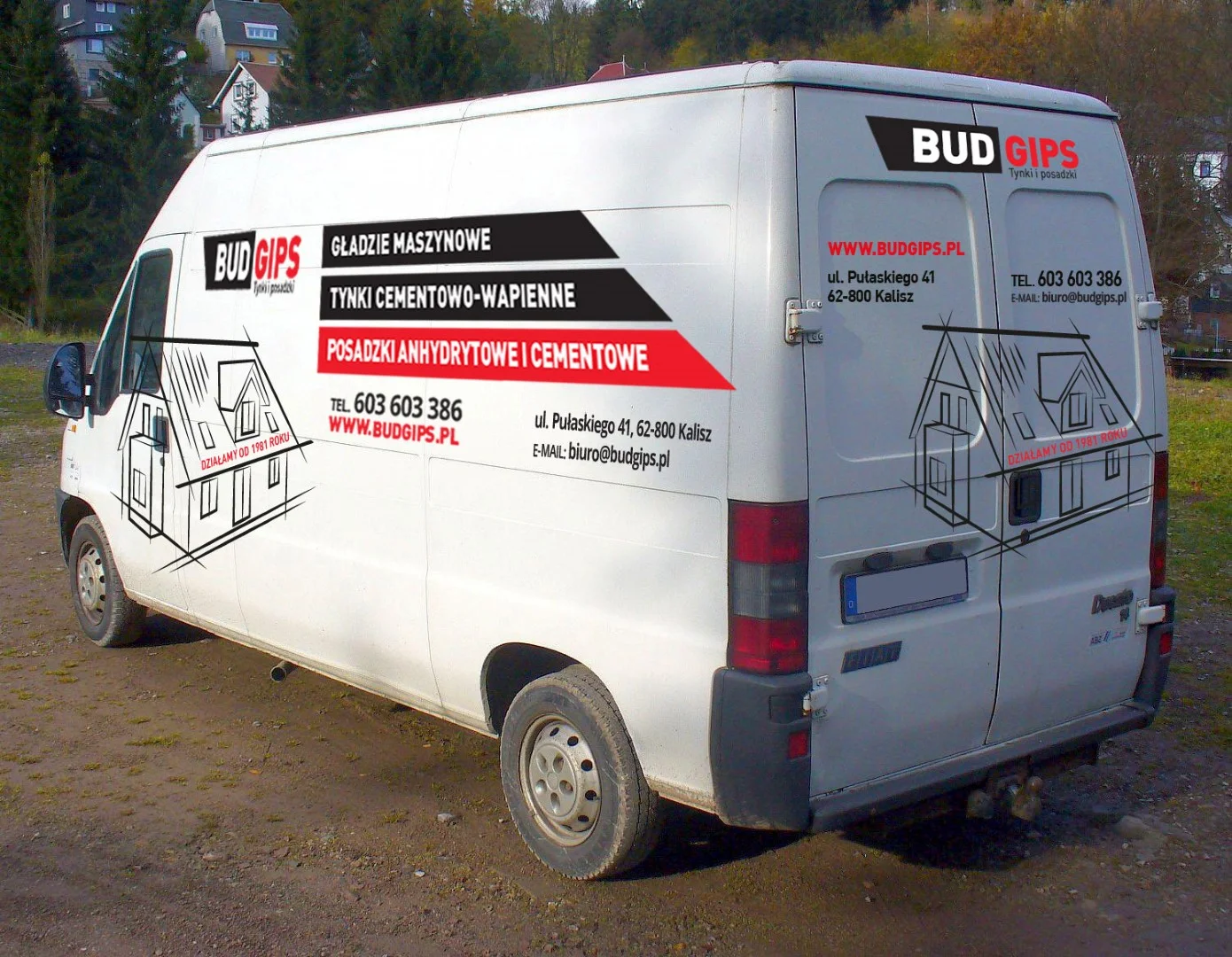 Budgips - projekt i oklejenie samochodów